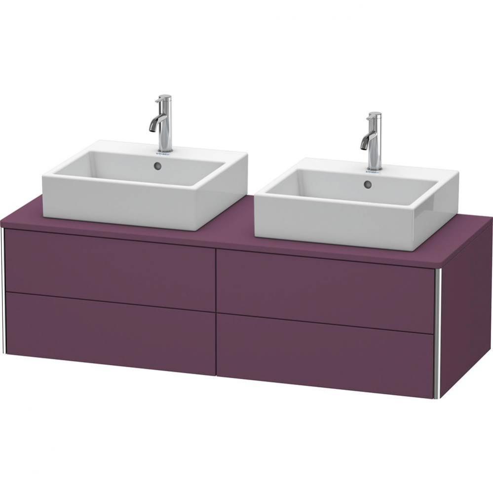 Duravit XSquare Four Drawer Vanity Unit For Console Aubergine