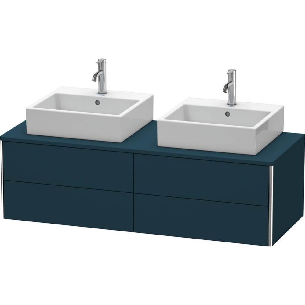 Duravit XSquare Four Drawer Vanity Unit For Console Midnight Blue