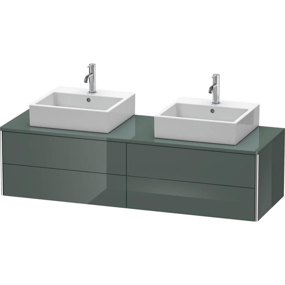 Duravit XSquare Four Drawer Vanity Unit For Console Dolomite Gray