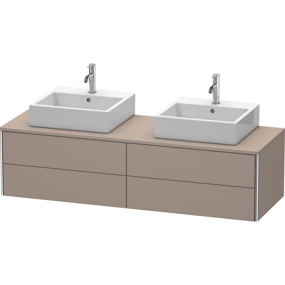 Duravit XSquare Four Drawer Vanity Unit For Console Basalt