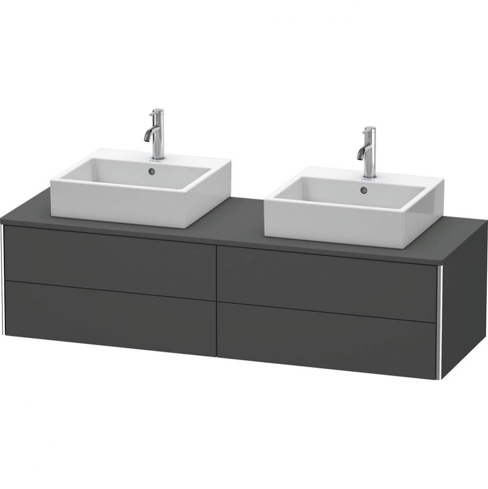 Duravit XSquare Four Drawer Vanity Unit For Console Graphite