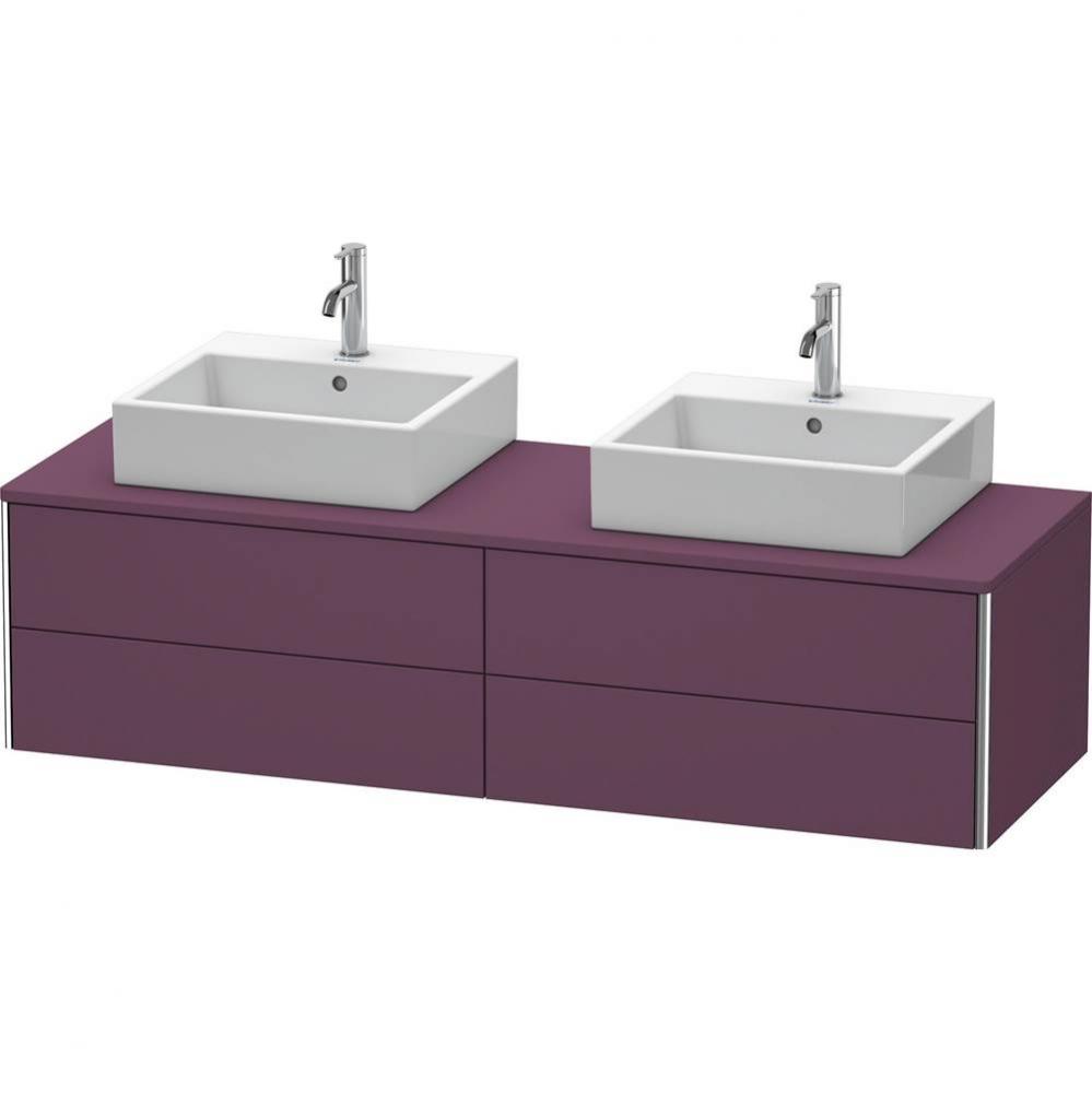 Duravit XSquare Four Drawer Vanity Unit For Console Aubergine