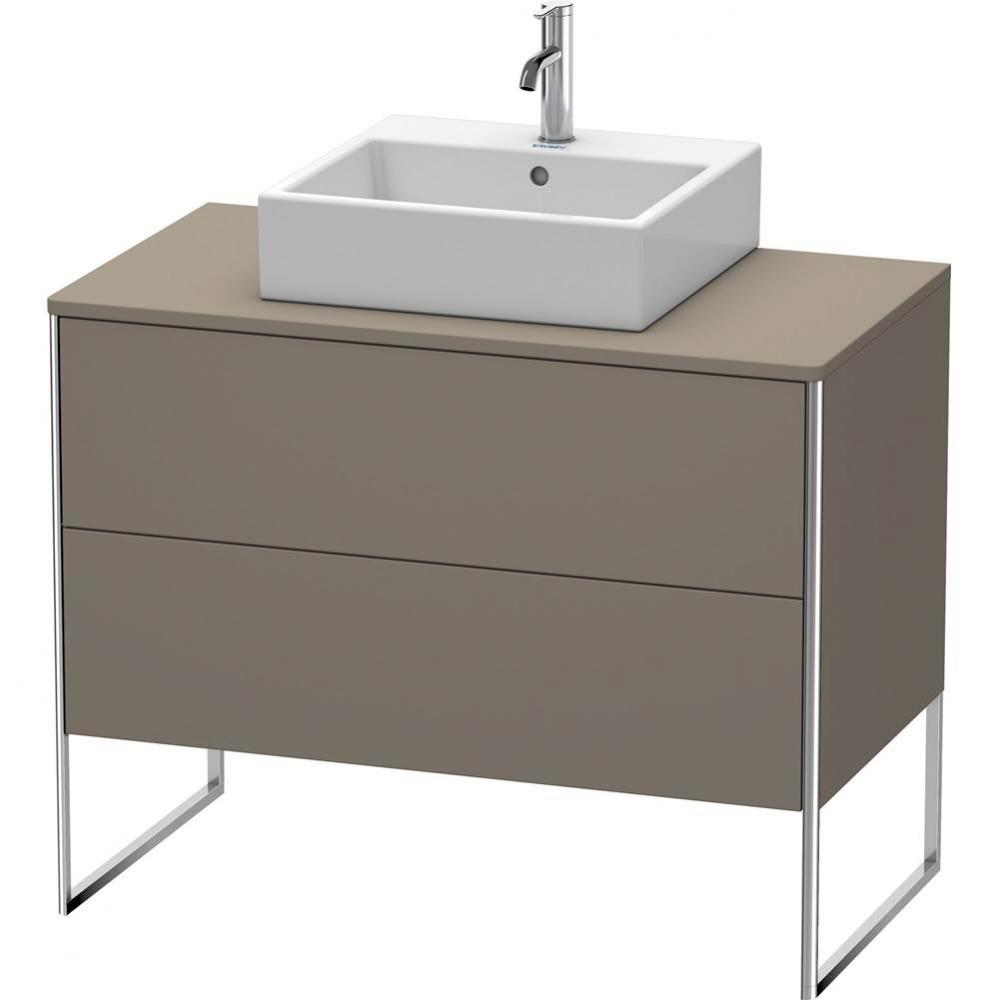 Duravit XSquare Vanity Unit for Console  Flannel Gray Satin Matte