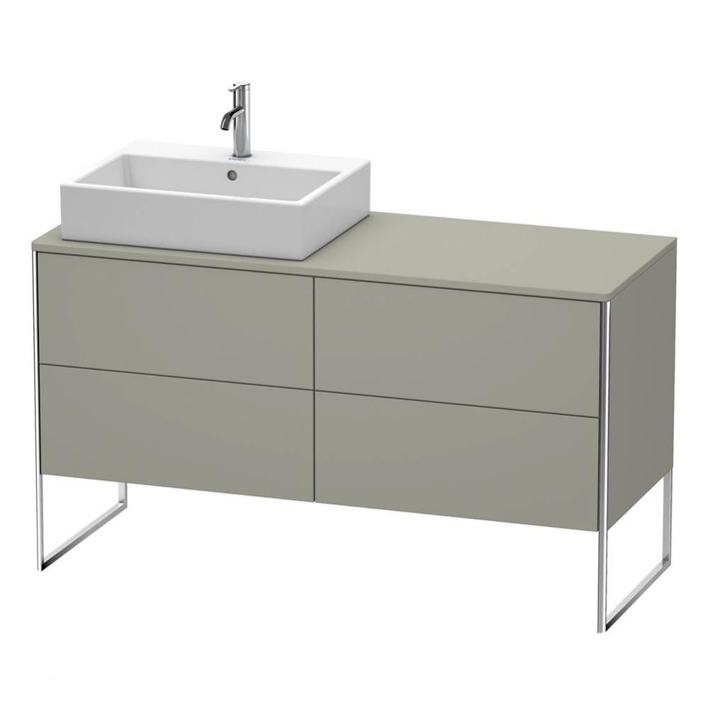 Duravit XSquare Four Drawer Vanity Unit For Console Stone Gray