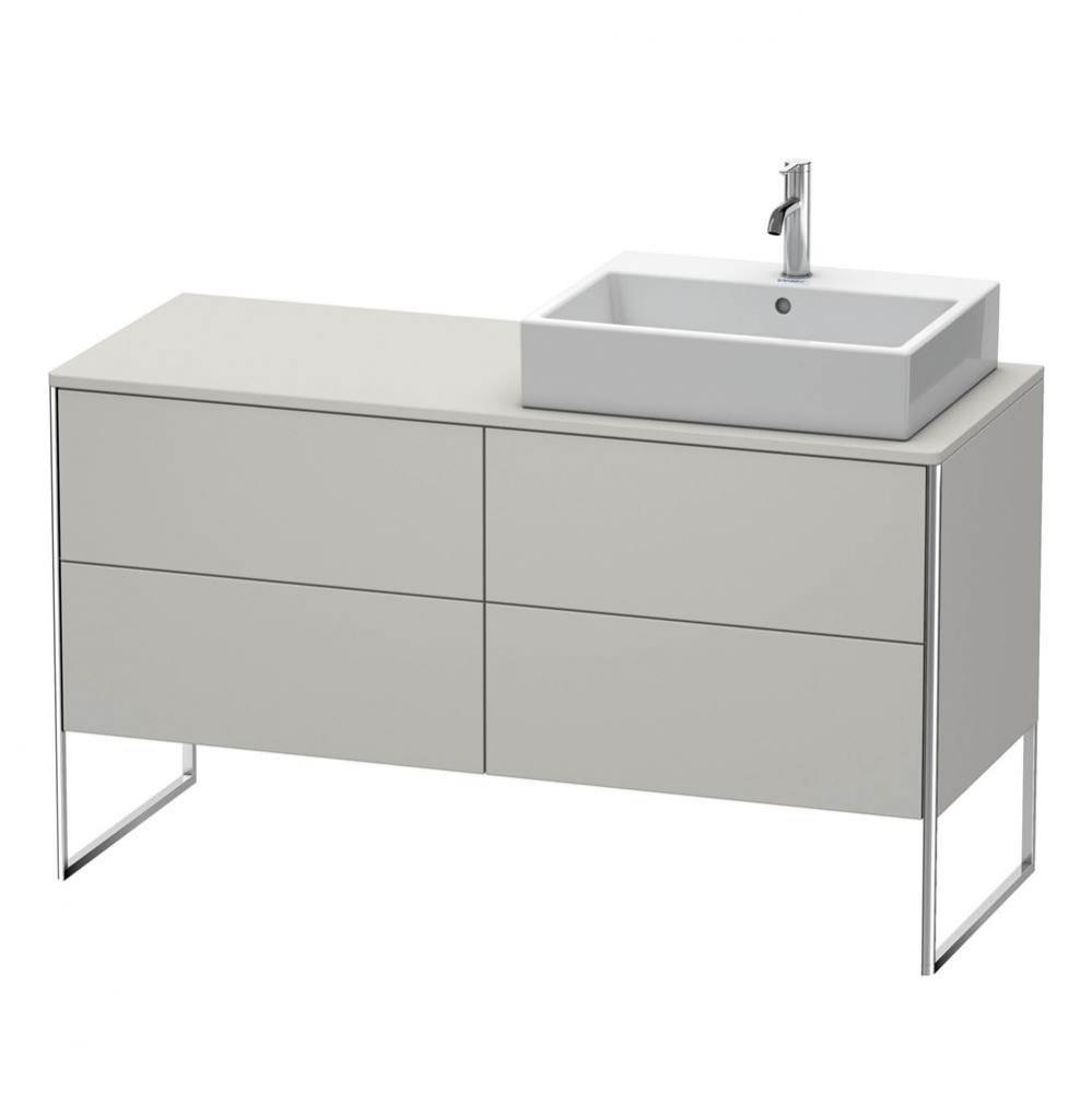 Duravit XSquare Four Drawer Vanity Unit For Console Concrete Gray