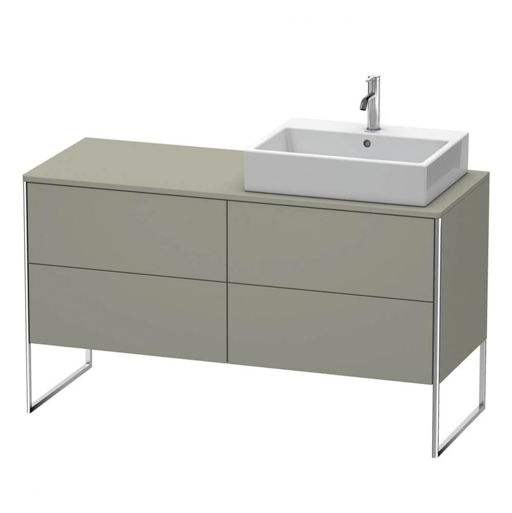 Duravit XSquare Four Drawer Vanity Unit For Console Stone Gray