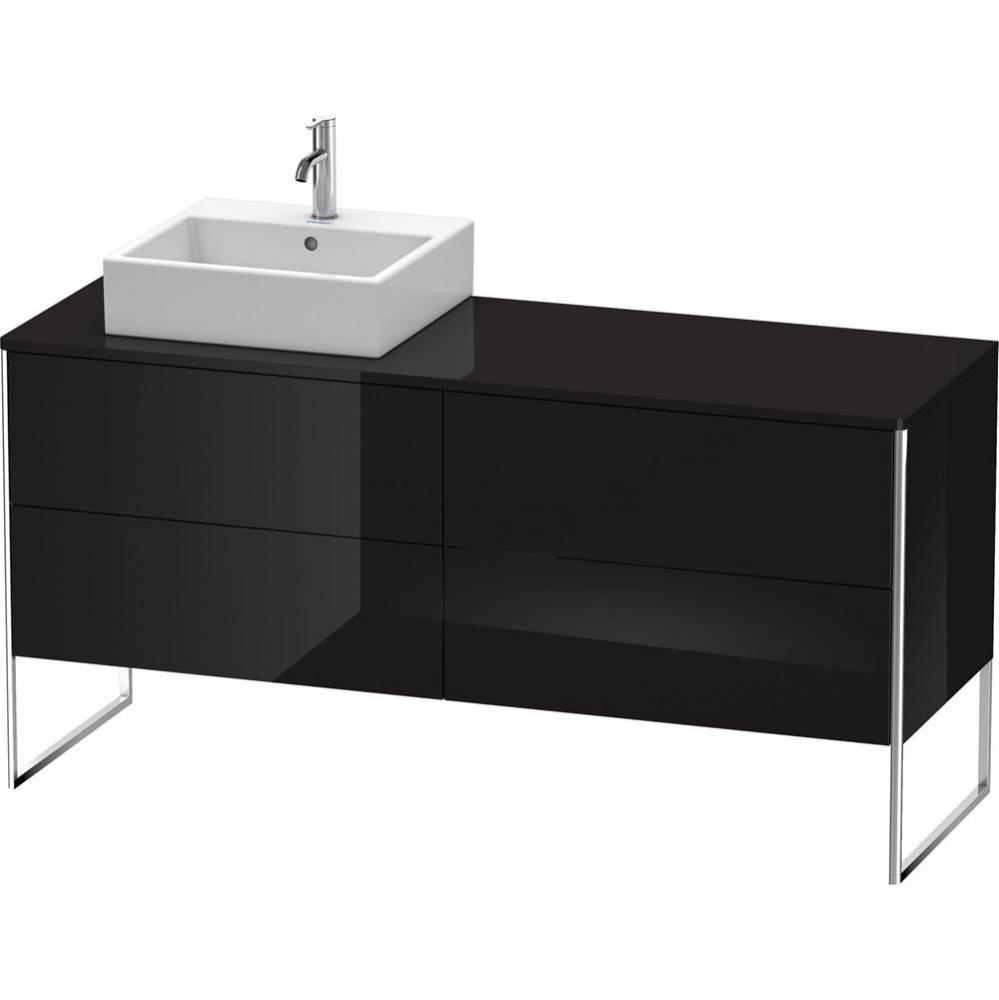 Duravit XSquare Four Drawer Vanity Unit For Console Black