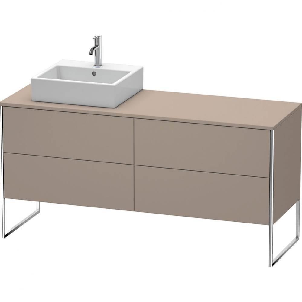 Duravit XSquare Four Drawer Vanity Unit For Console Basalt