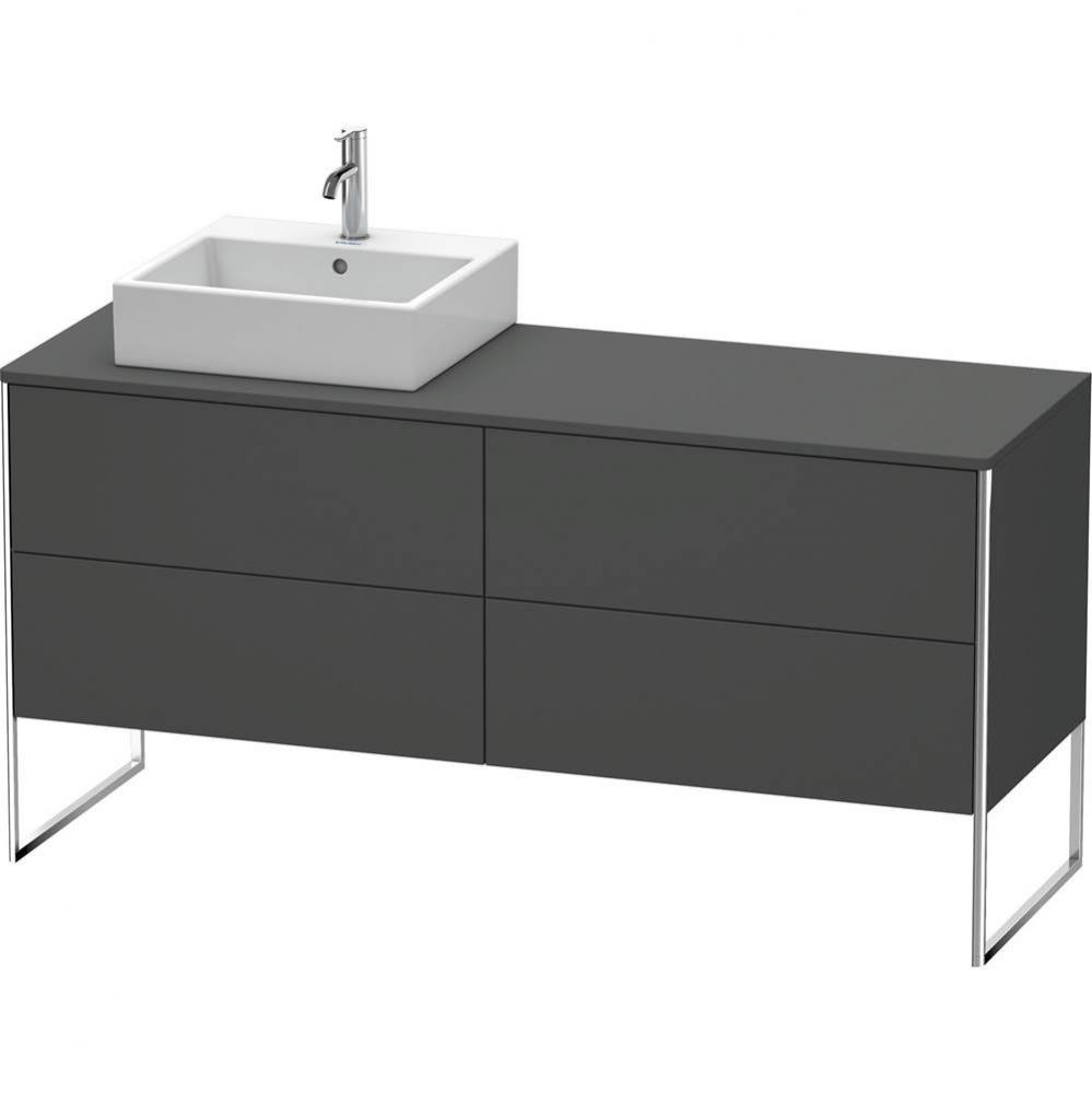 Duravit XSquare Four Drawer Vanity Unit For Console Graphite