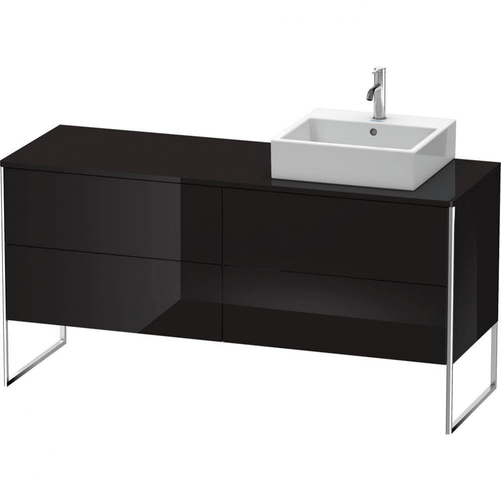 Duravit XSquare Four Drawer Vanity Unit For Console Black