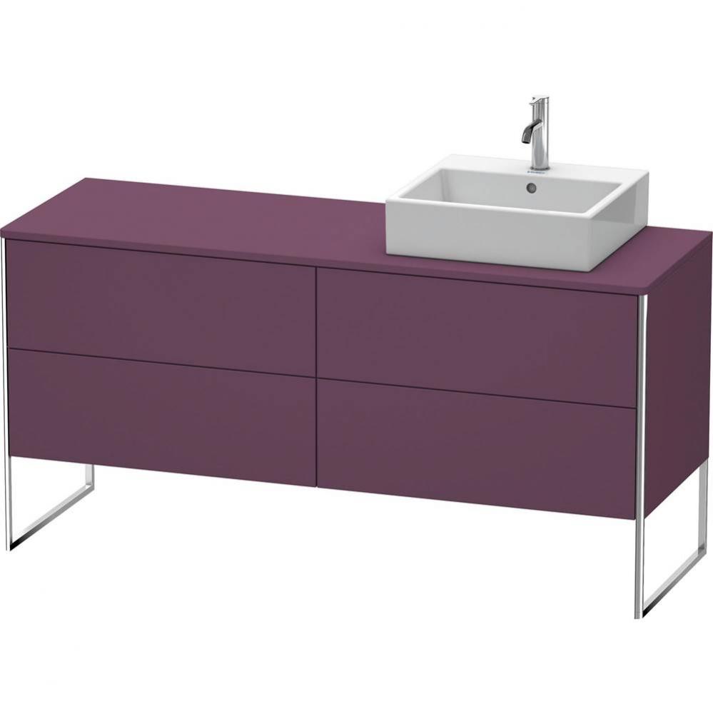 Duravit XSquare Four Drawer Vanity Unit For Console Aubergine