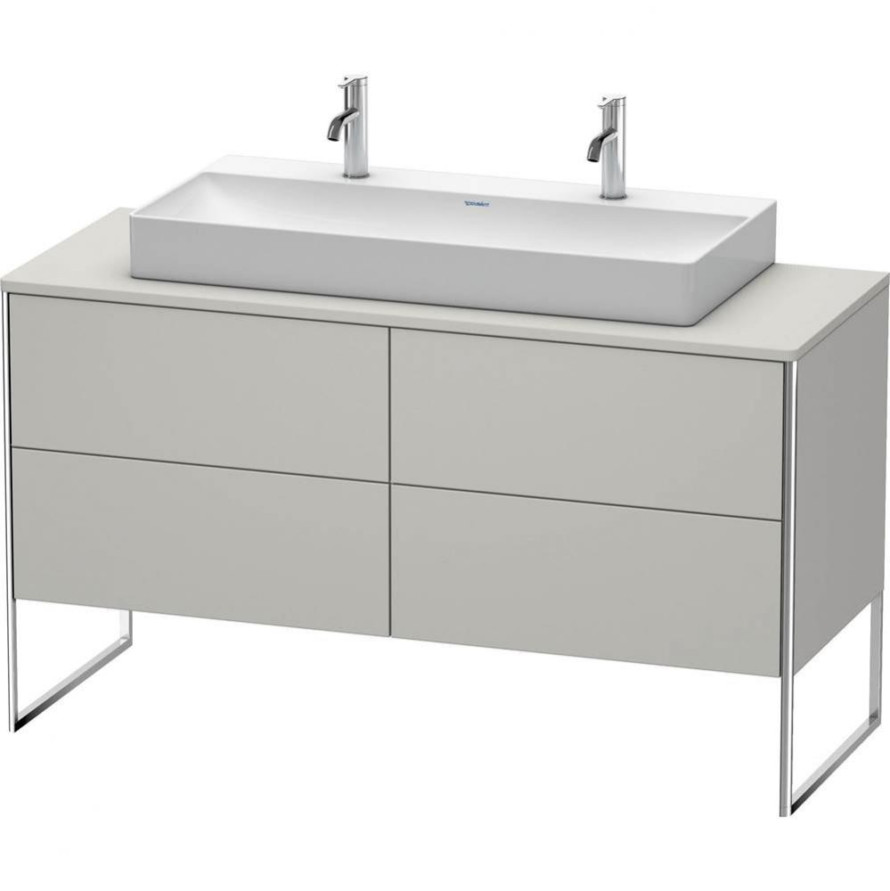 Duravit XSquare Four Drawer Vanity Unit For Console Concrete Gray