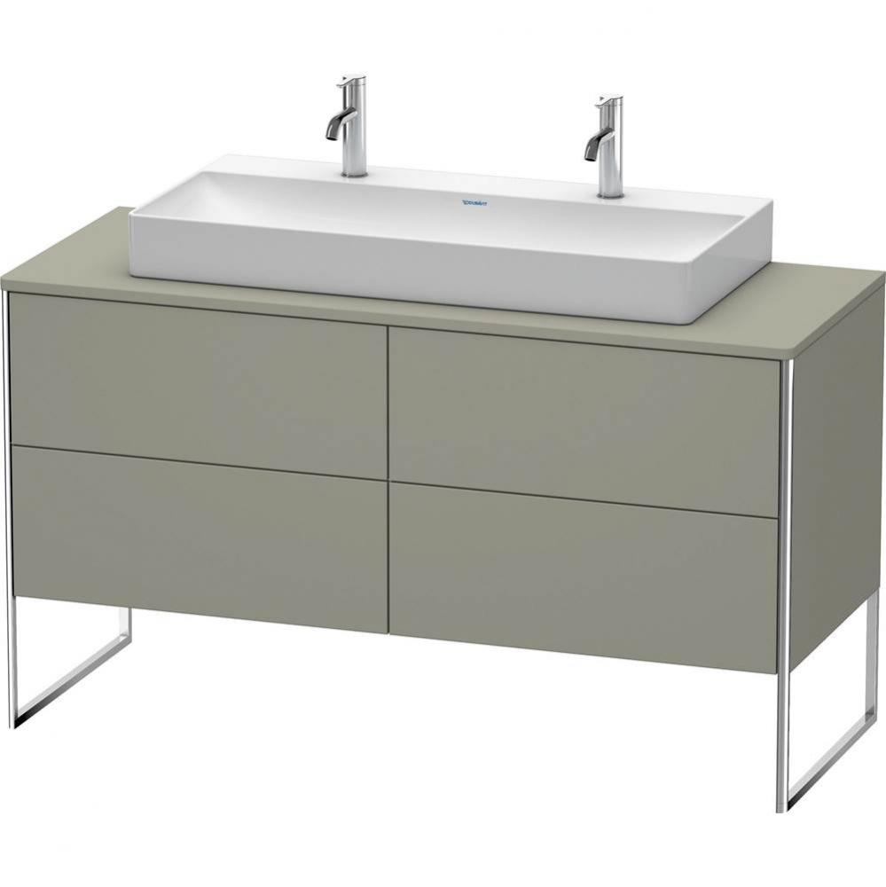 Duravit XSquare Four Drawer Vanity Unit For Console Stone Gray