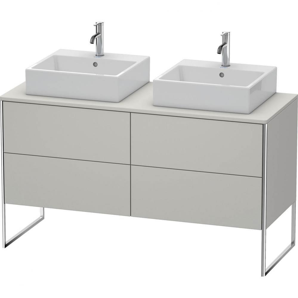 Duravit XSquare Four Drawer Vanity Unit For Console Concrete Gray