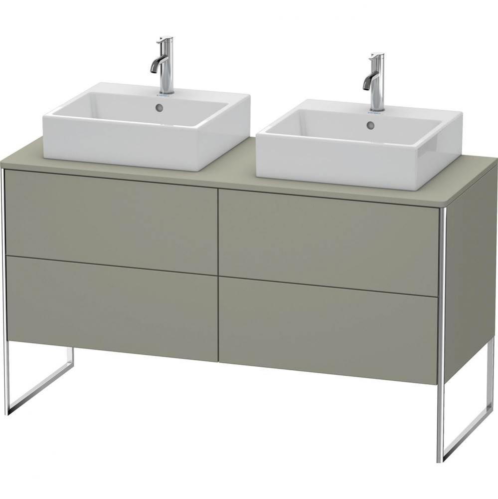 Duravit XSquare Four Drawer Vanity Unit For Console Stone Gray