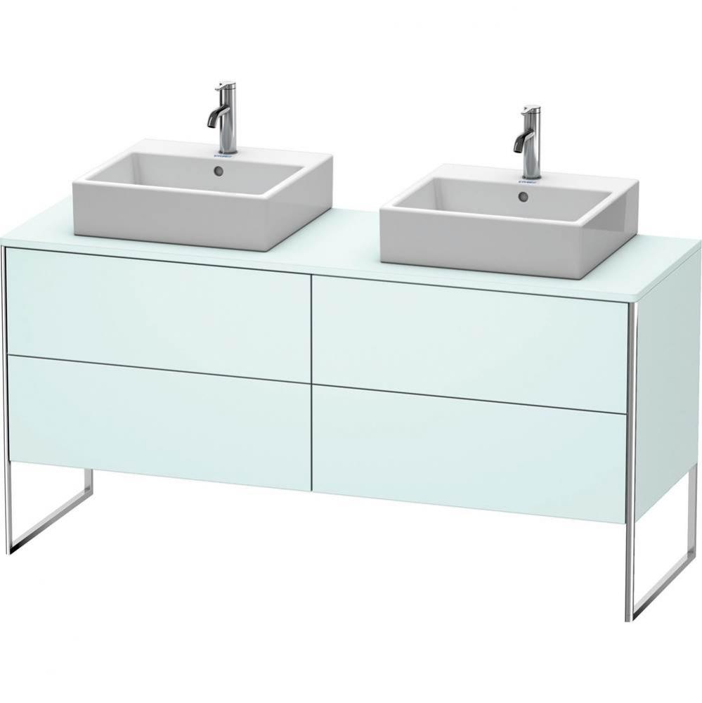 Duravit XSquare Vanity Unit for Console  Light Blue Matte