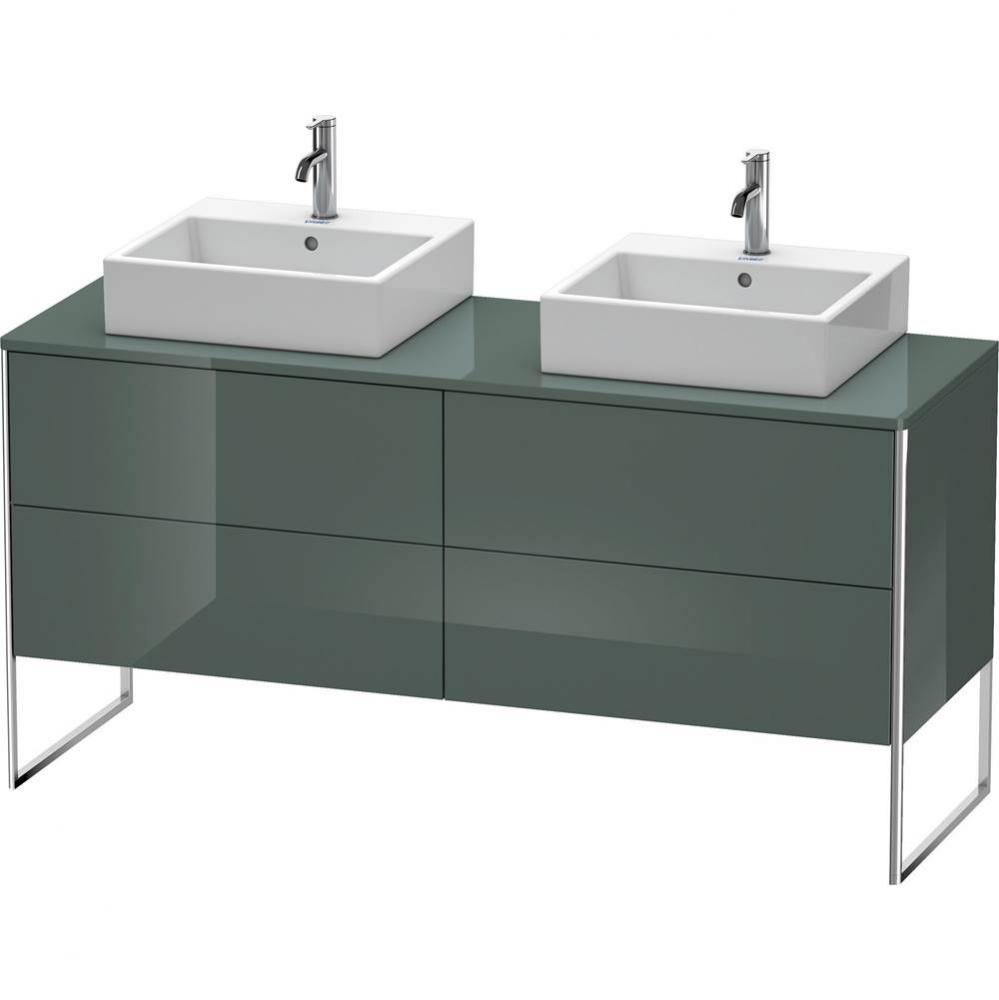 Duravit XSquare Four Drawer Vanity Unit For Console Dolomite Gray