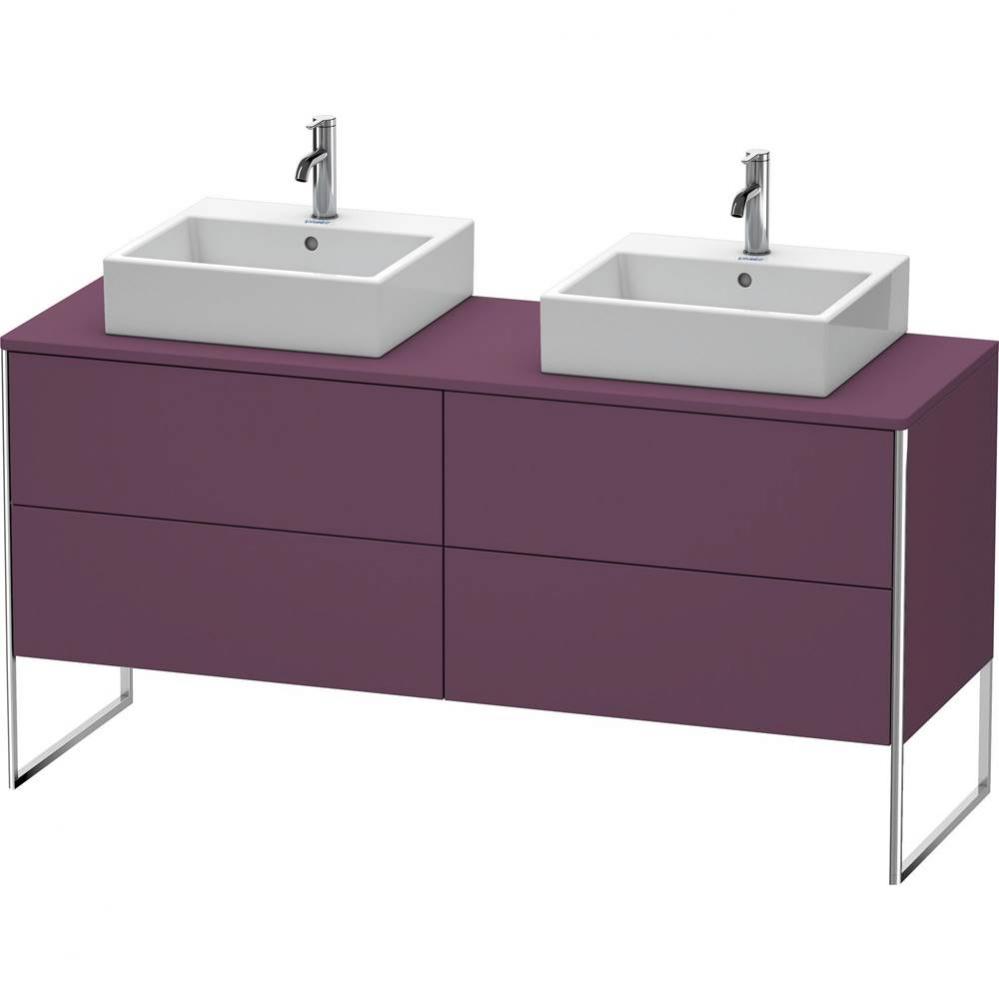 Duravit XSquare Four Drawer Vanity Unit For Console Aubergine