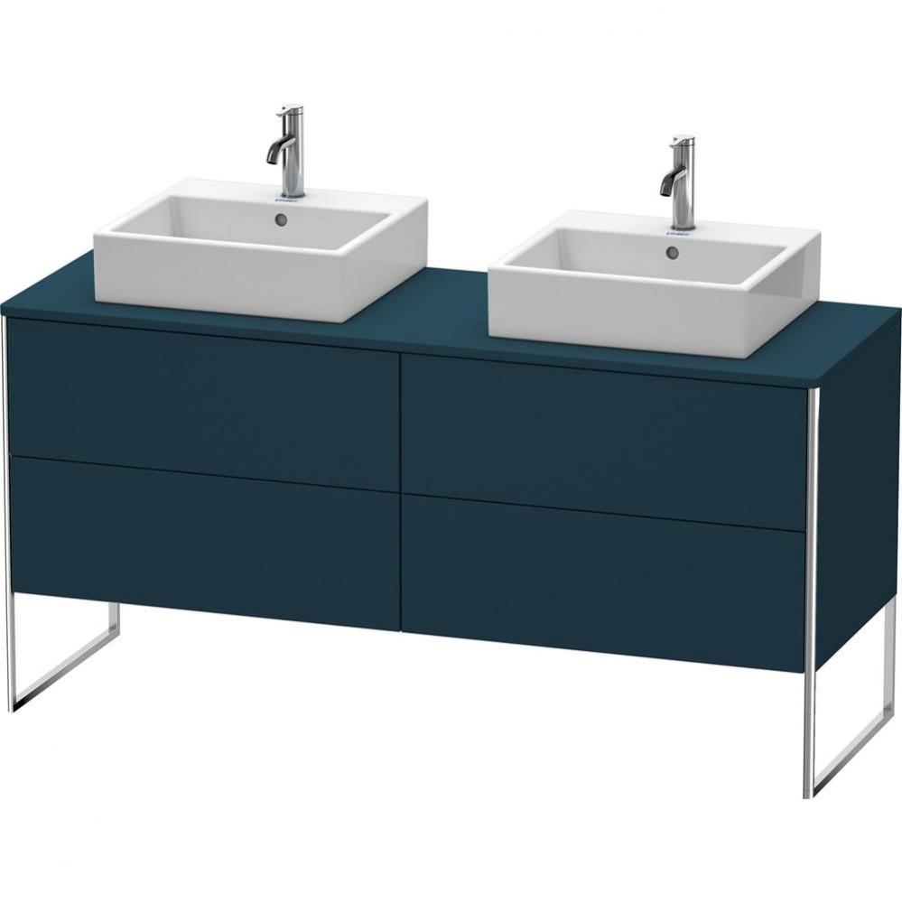 Duravit XSquare Four Drawer Vanity Unit For Console Midnight Blue