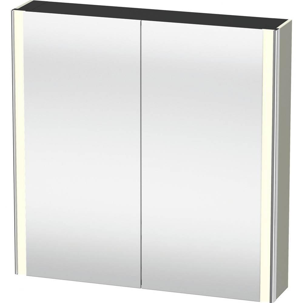 Duravit XSquare Mirror Cabinet with Lighting Taupe