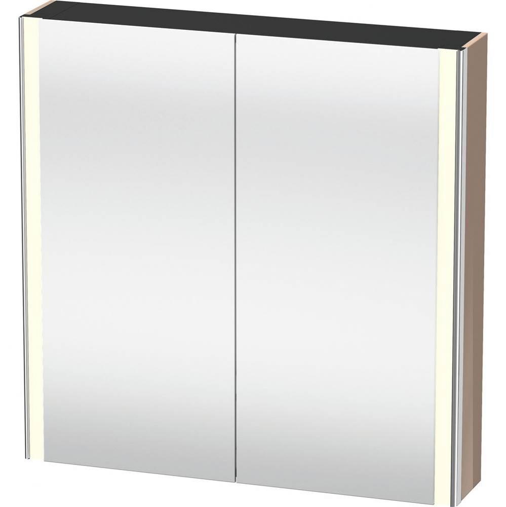 Duravit XSquare Mirror Cabinet with Lighting Cappuccino