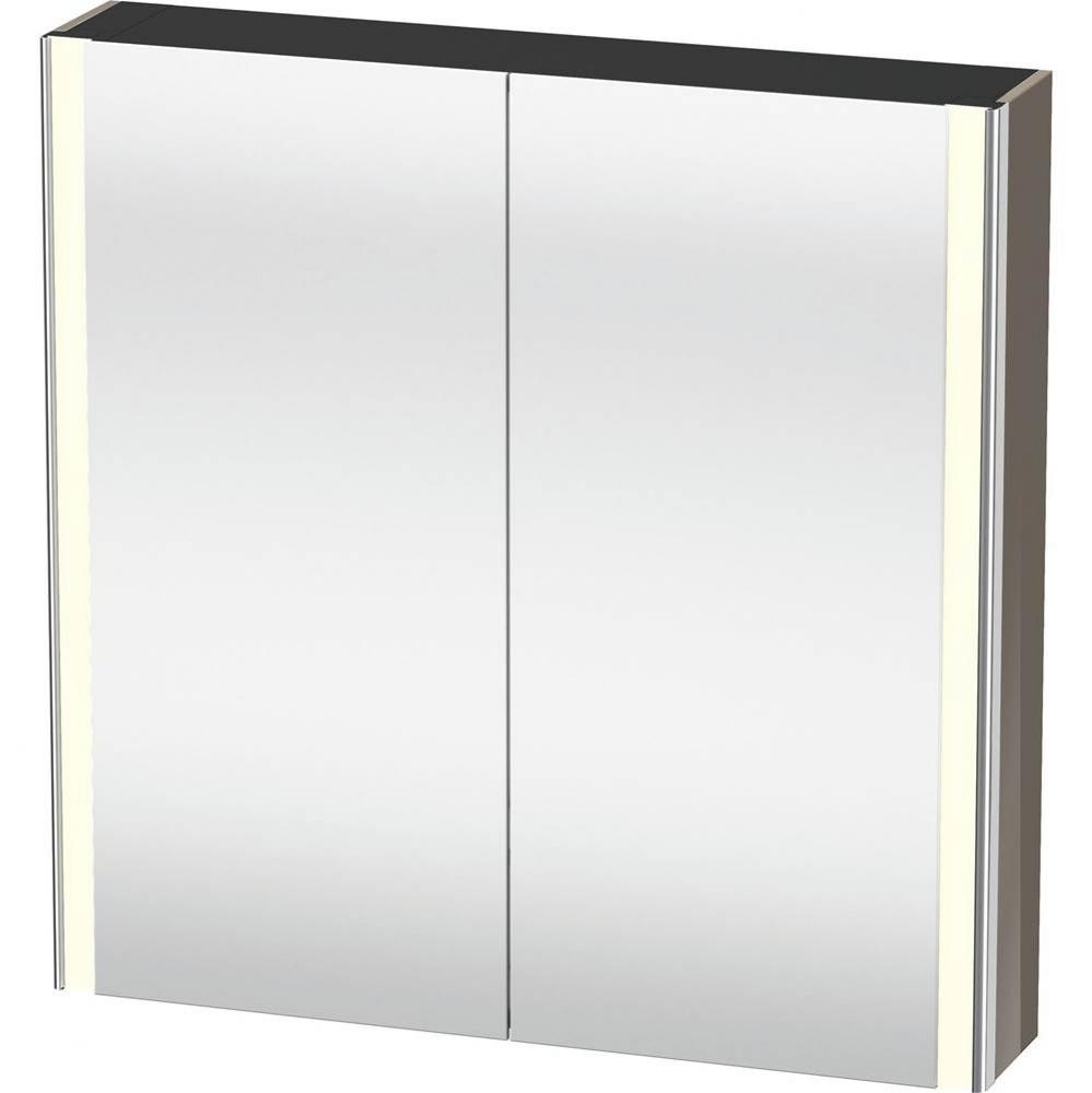 Duravit XSquare Mirror Cabinet with Lighting Flannel Gray