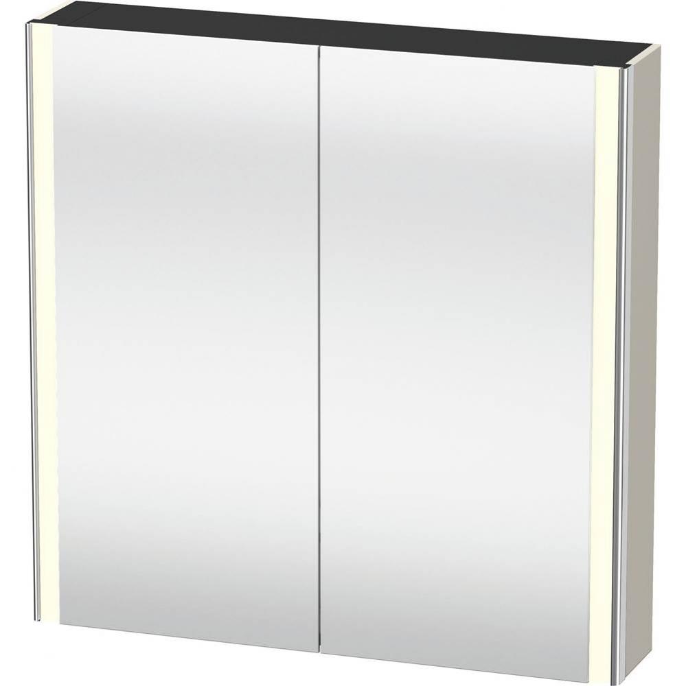 Duravit XSquare Mirror Cabinet with Lighting Taupe