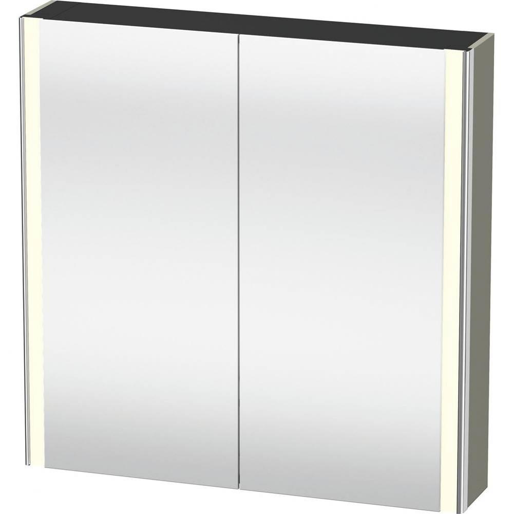 Duravit XSquare Mirror Cabinet with Lighting Stone Gray