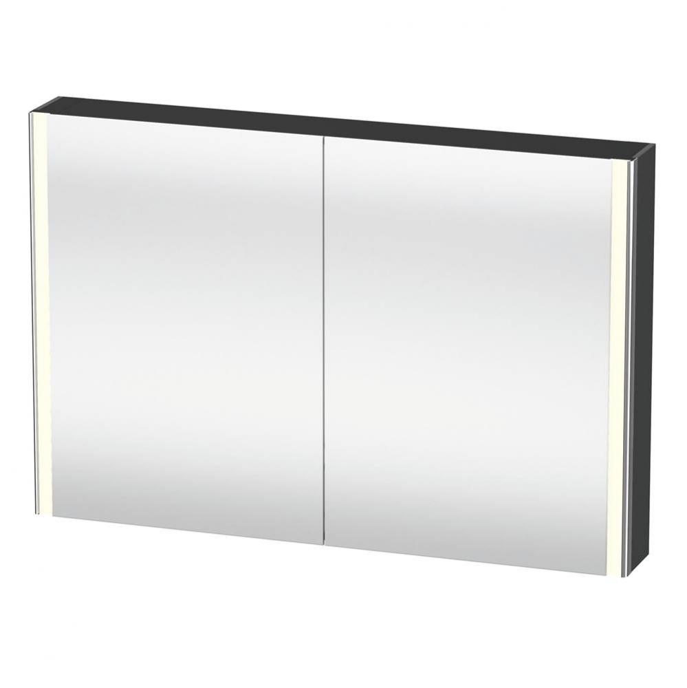 Duravit XSquare Mirror Cabinet with Lighting Graphite