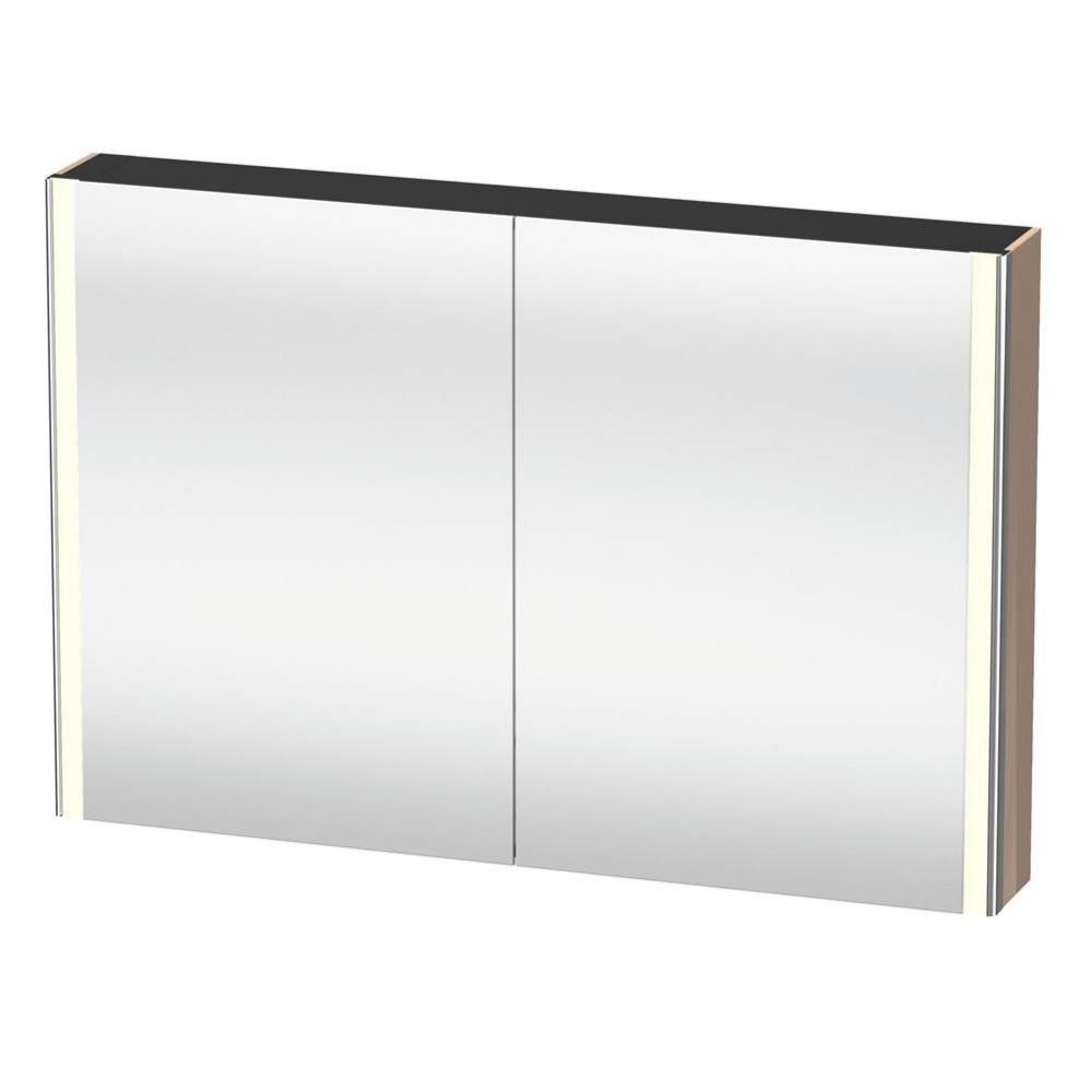 Duravit XSquare Mirror Cabinet with Lighting Cappuccino