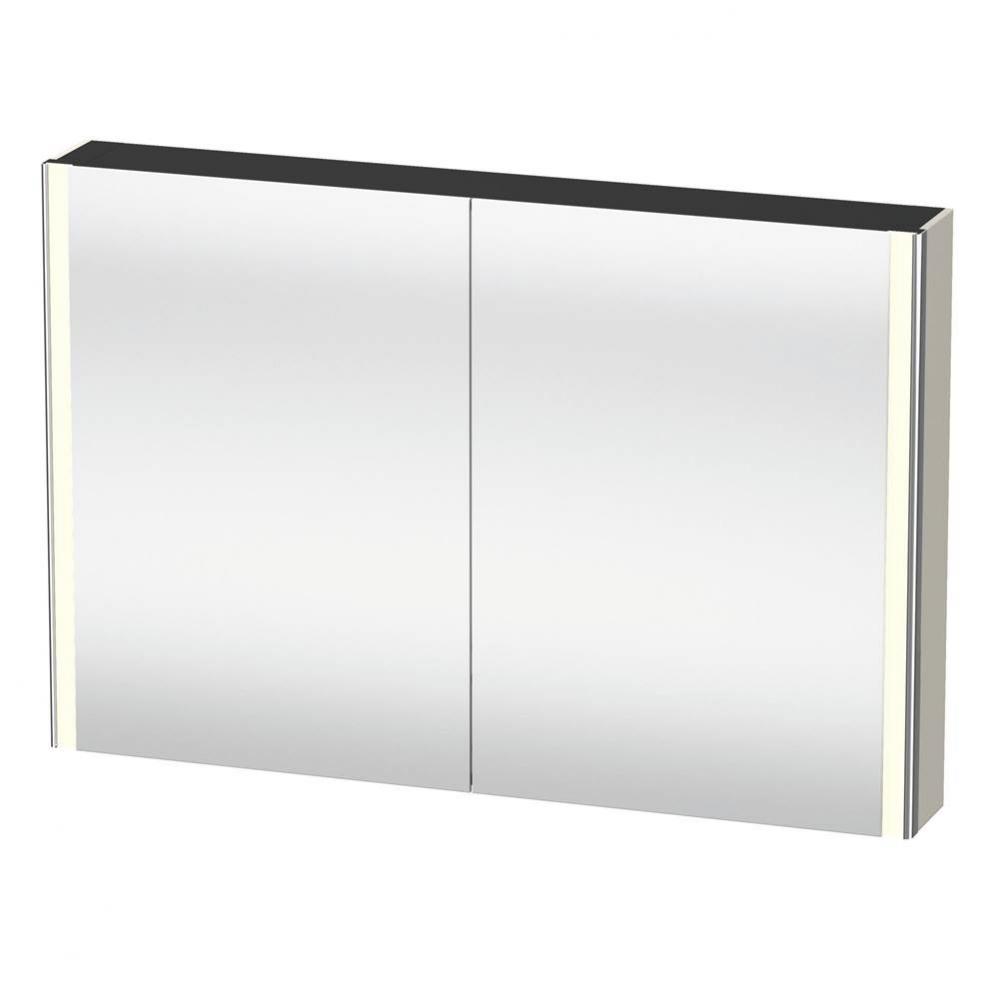 Duravit XSquare Mirror Cabinet with Lighting Taupe