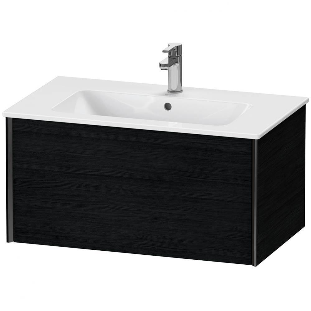 XViu One Drawer Wall-Mount Vanity Unit Oak Black