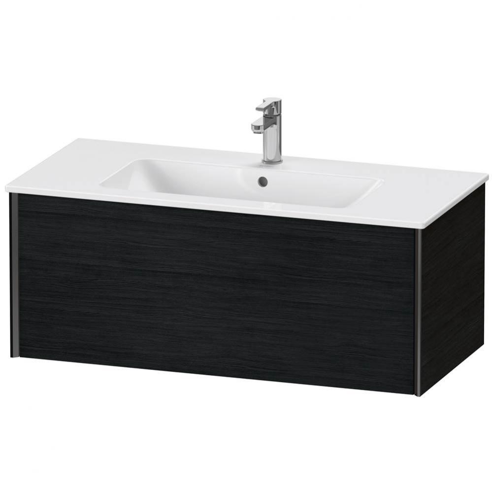 XViu One Drawer Wall-Mount Vanity Unit Oak Black