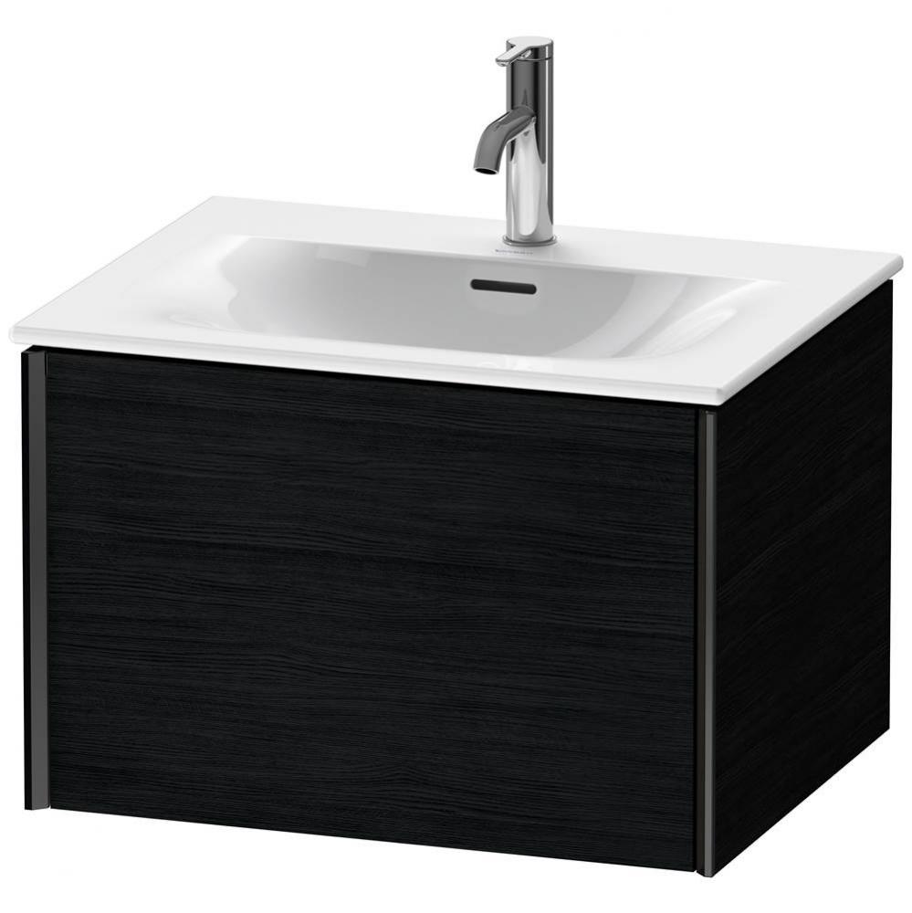 XViu One Drawer Wall-Mount Vanity Unit Oak Black