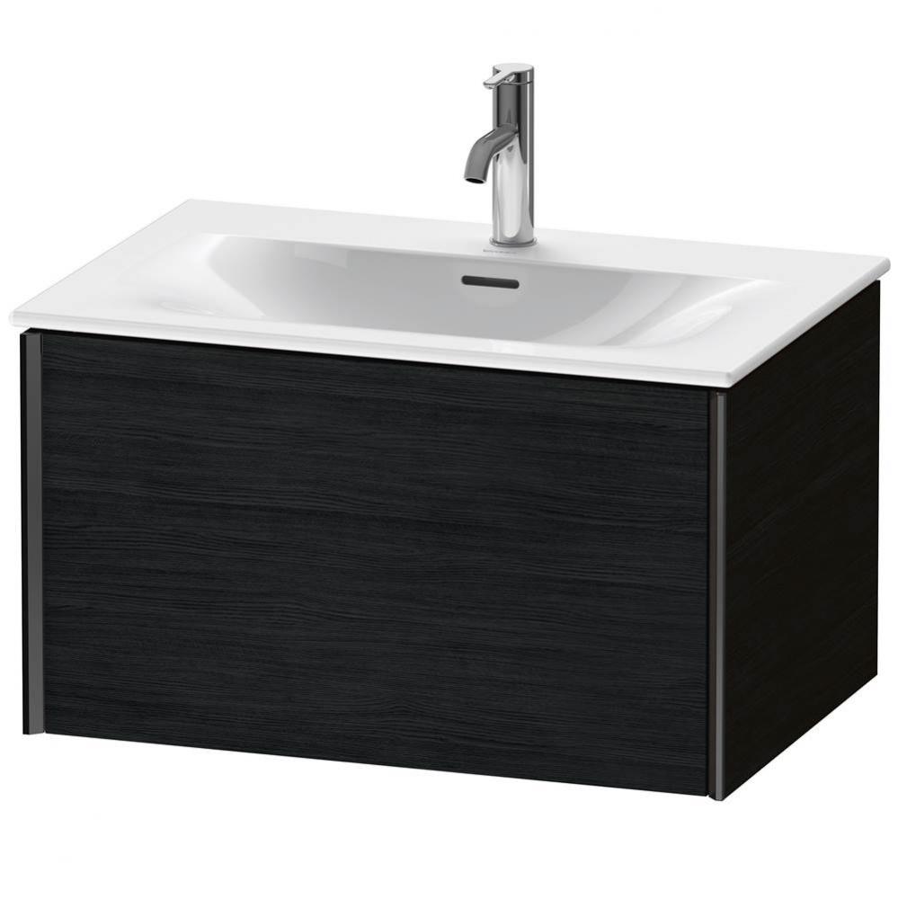 XViu One Drawer Wall-Mount Vanity Unit Oak Black