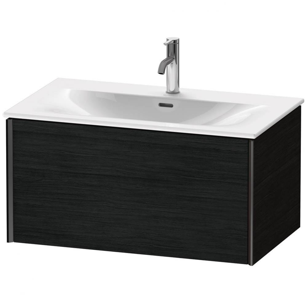 XViu One Drawer Wall-Mount Vanity Unit Oak Black