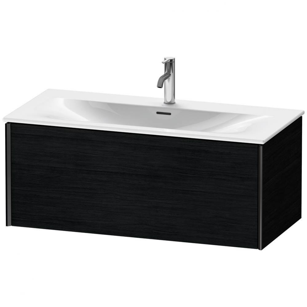 XViu One Drawer Wall-Mount Vanity Unit Oak Black