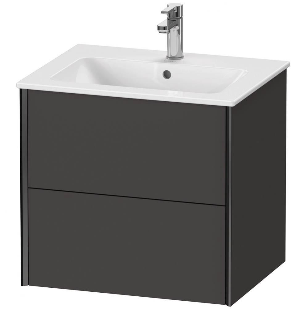 XViu Two Drawer Wall-Mount Vanity Unit Graphite