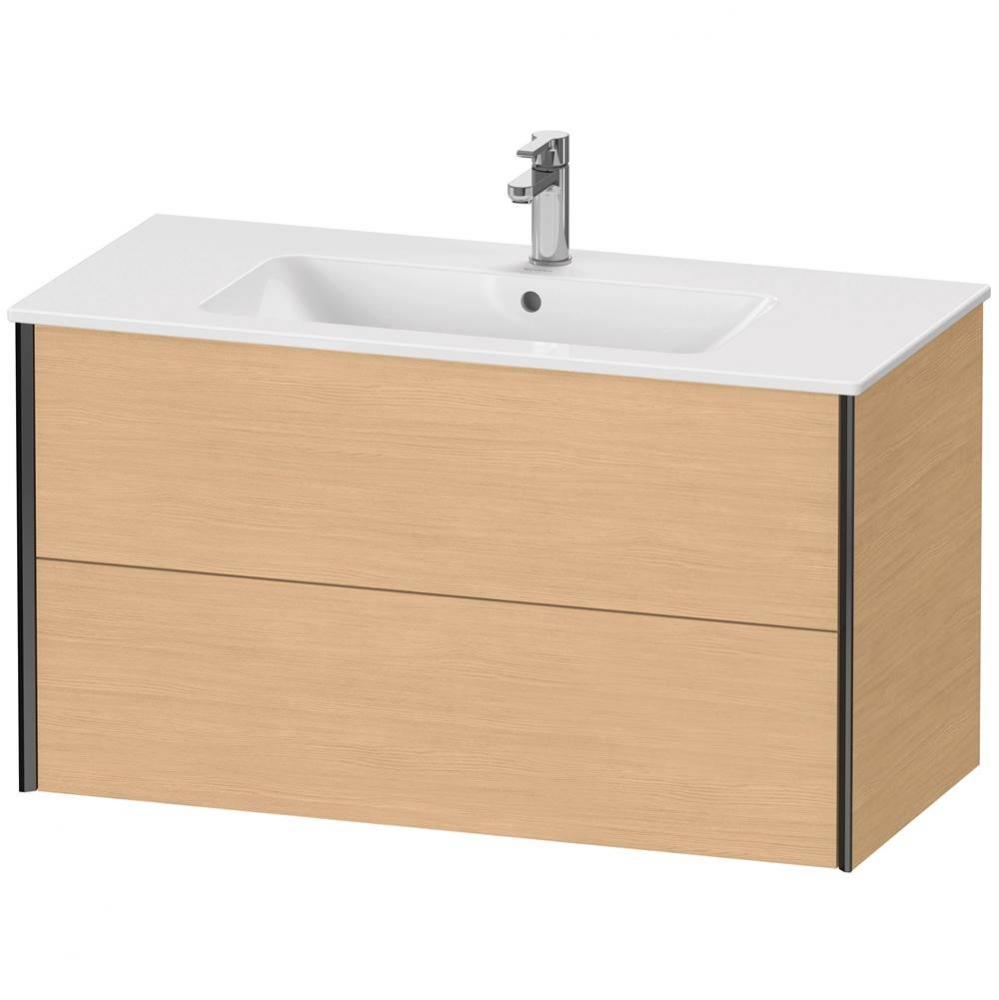 XViu Two Drawer Wall-Mount Vanity Unit Natural Oak