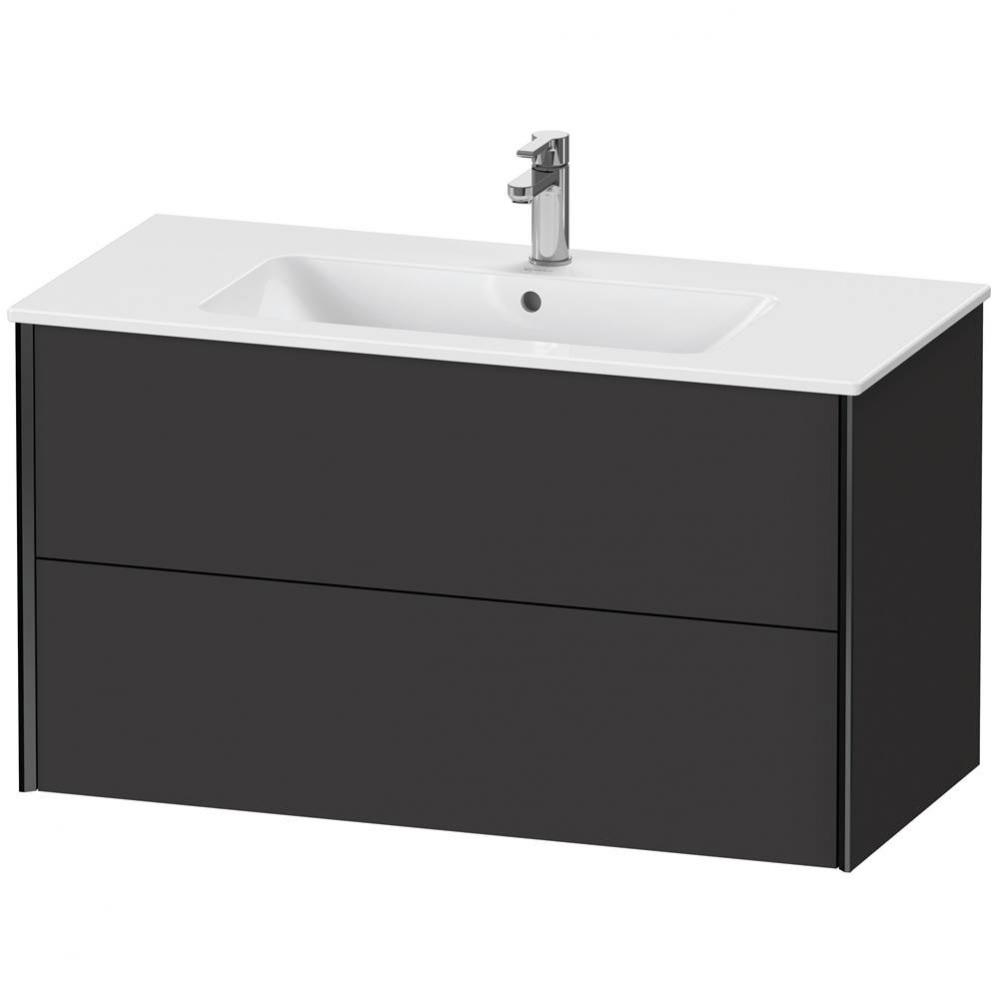 XViu Two Drawer Wall-Mount Vanity Unit Graphite