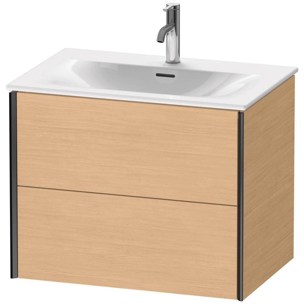 XViu Two Drawer Wall-Mount Vanity Unit Natural Oak