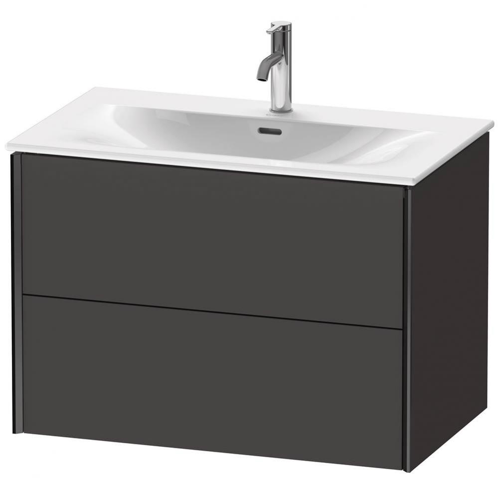 XViu Two Drawer Wall-Mount Vanity Unit Graphite