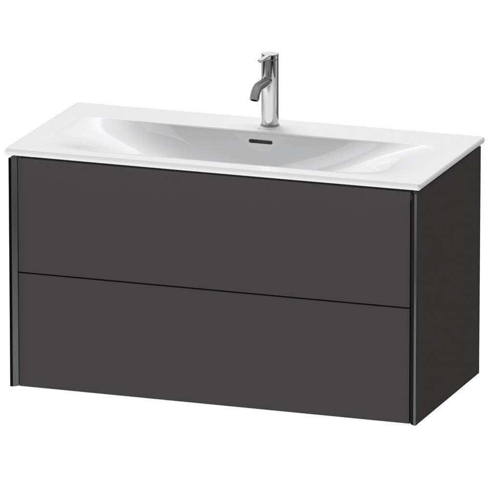 XViu Two Drawer Wall-Mount Vanity Unit Graphite