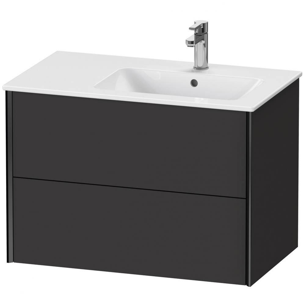 XViu Two Drawer Wall-Mount Vanity Unit Graphite