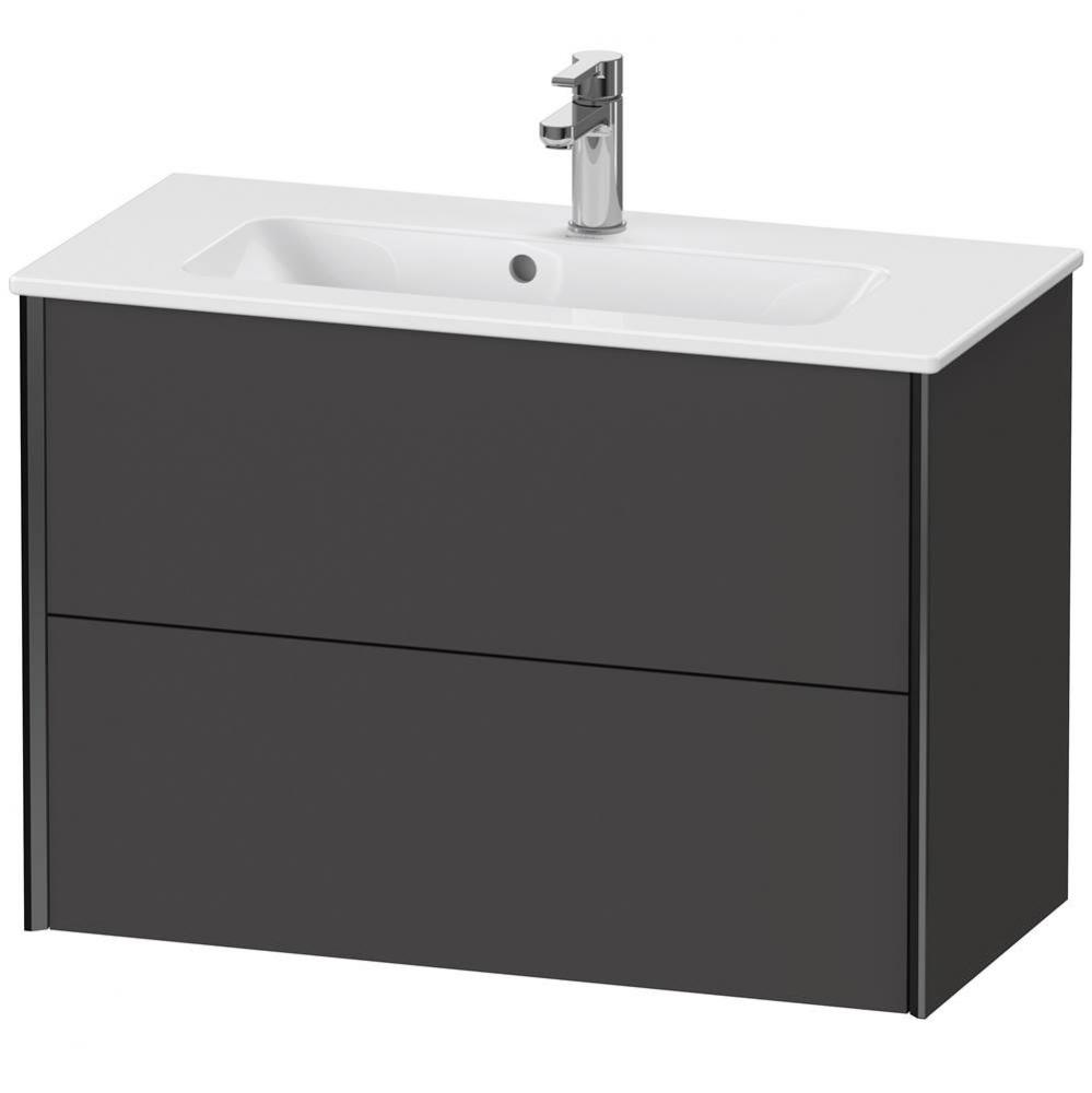 XViu Two Drawer Wall-Mount Vanity Unit Graphite