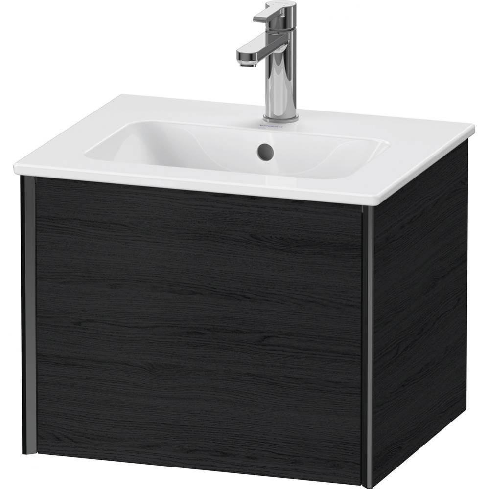 XViu One Drawer Wall-Mount Vanity Unit Oak Black