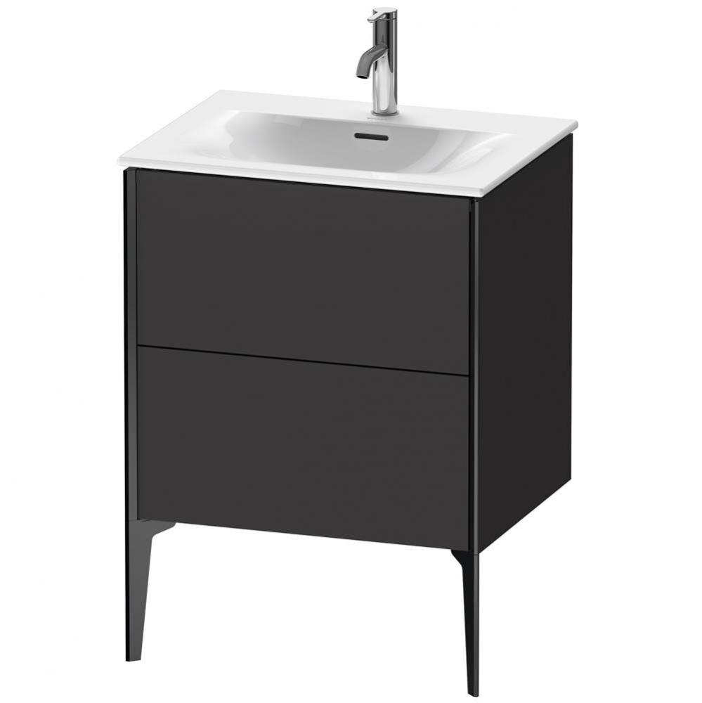 XViu One Drawer Floorstanding Vanity Unit Graphite