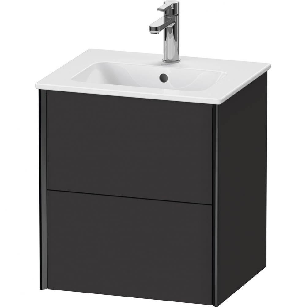 XViu Two Drawer Wall-Mount Vanity Unit Graphite