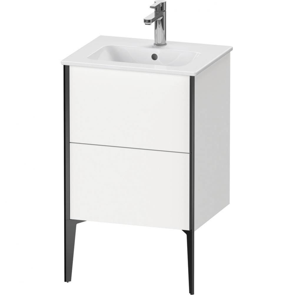 XViu Two Drawer Floorstanding Vanity Unit White