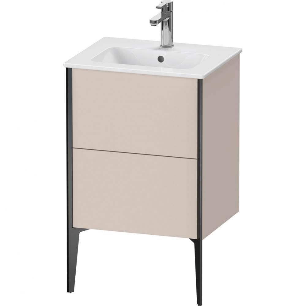 XViu Two Drawer Floorstanding Vanity Unit Taupe